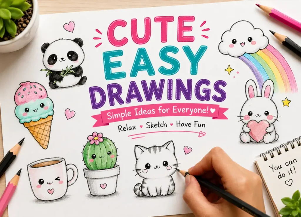 Cute Easy Drawings: Fun and Creative Ideas for Beginners Cute Easy Drawings